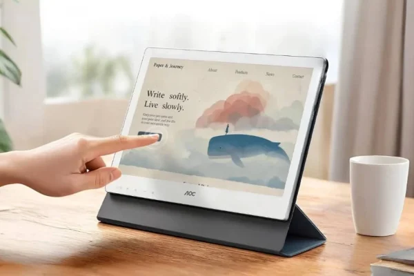 AOC представила незвичайний портативний монітор із кольоровим дисплеєм E Ink